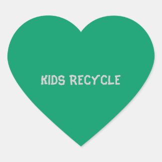 KIDS RECYCLE HEART STICKER