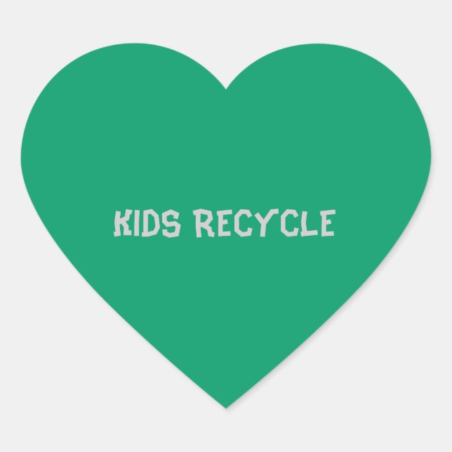 KIDS RECYCLE HEART STICKER (Front)