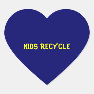 KIDS RECYCLE HEART STICKER