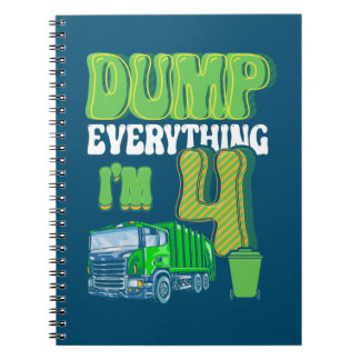 Kids Recycling Trash 4 Year Old Garbage Truck 4th Notebook