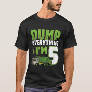 Kids Recycling Trash 5 Year Old Garbage Truck 5th T-Shirt