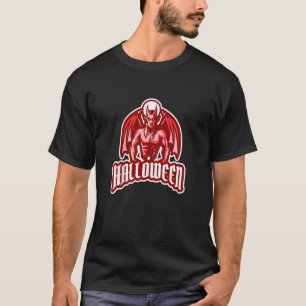 Kids Red Girls Halloween  Workout Devil Halloween T-Shirt