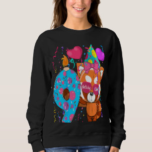 Kids Red Panda 9th Birthday Girl I'm 9 Years Old G Sweatshirt