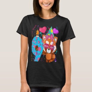 Kids Red Panda 9th Birthday Girl I'm 9 Years Old G T-Shirt