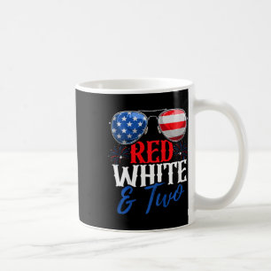 Kids Red White And Two 4th Of July Birthday Party Coffee Mug