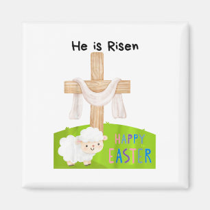 Kids Religious Easter Toddler he Is Risen' Cross A Magnet