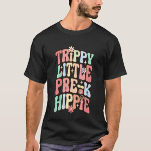 Kids Retro Pre K Trippie Little Hippy Kids Back to T-Shirt