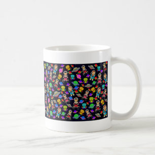 Kids Retro Robots and Astronauts  Coffee Mug