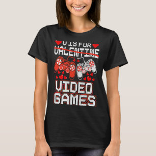 Kids Retro Video Game Valentines Day For Toddler B T-Shirt
