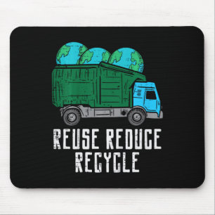 Kids Reuse Reduce Recycle Garge Truck Earth Boys K Mouse Pad