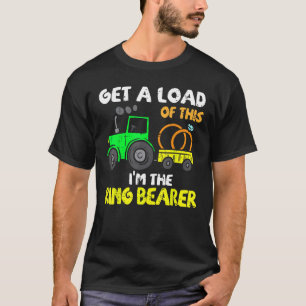 Kids Ring Bearer Funny Wedding Party Farm Tractor  T-Shirt