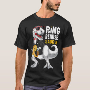 Kids Ring Bearer Saurus Tux T Rex Wedding Boys Ri T-Shirt