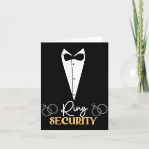 Kids Ring Security Ring Bearer Boys Wedding Party Card