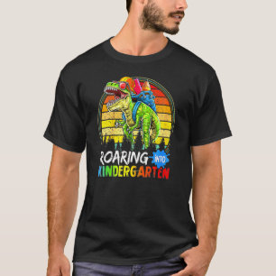 Kids Roaring Kindergarten Dinosaur Rex Back To Sch T-Shirt