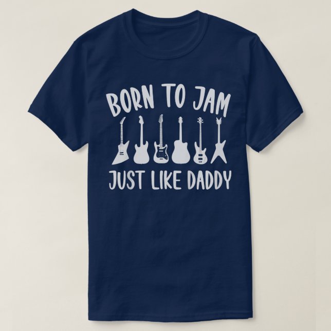 Kids Rock Guitar Lover Future Guitarist Born Jam J T-Shirt (Design Front)