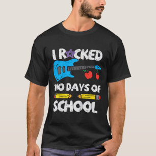 Kids Rocked 100 Days Of School Guitar 100th Day Sm T-Shirt