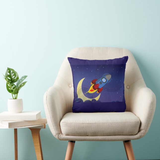 Kids Rocket Ship Cushion (Chair)