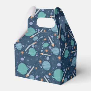 Kids Rocket Ship Jupiter Saturn Planet Stars Favour Box