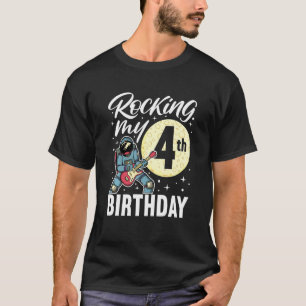 Kids Rocking My 4th Birthday I Electric Guitar Ast T-Shirt