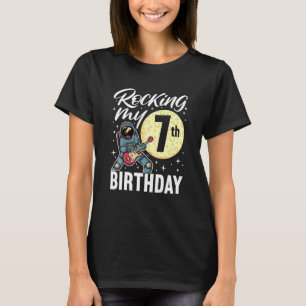 Kids Rocking My 7th Birthday I Electric Guitar Ast T-Shirt