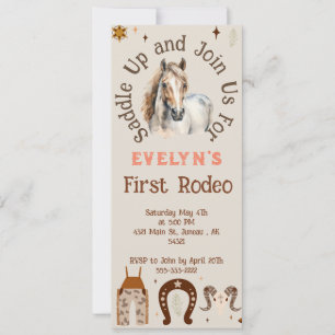 Kids Rodeo Cowboy Rustic Western Announcement