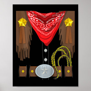 Kids Rodeo Outfit Halloween Costume Kids Cowboy Poster