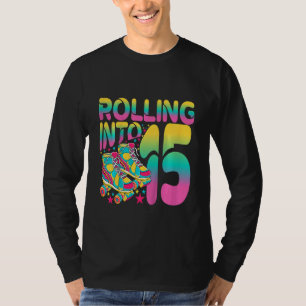 Kids Rolling Into 15 Happy 15th Birthday Roller Sk T-Shirt