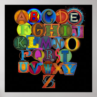 Kid's Room Alphabet Poster