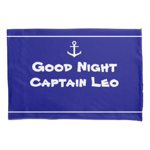 Kid's Room Custom Blue and White with Anchor Pillowcase