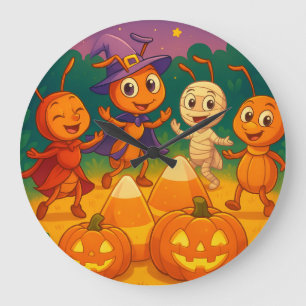 Kids Room Decor- Halloween Ant party Large Clock