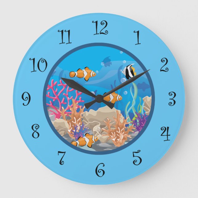 Kids Room Fish Wall Decor Clocks (Front)