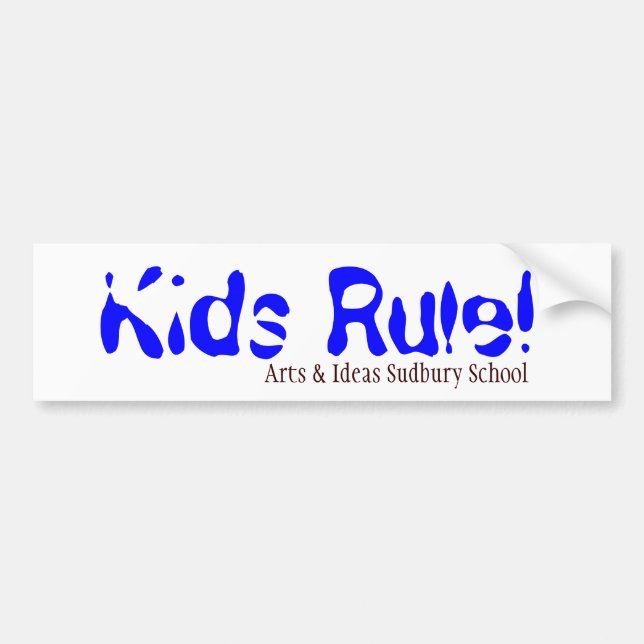 Kids Rule! Bumper Sticker (Front)