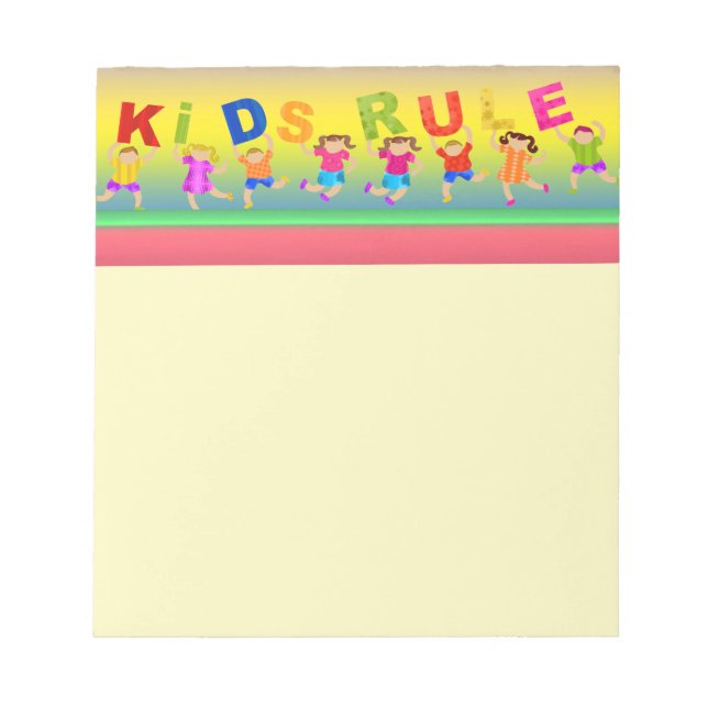 Kids Rule Notepad (Front)