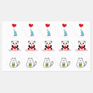 kids 's cute cartoon stickers and labels 