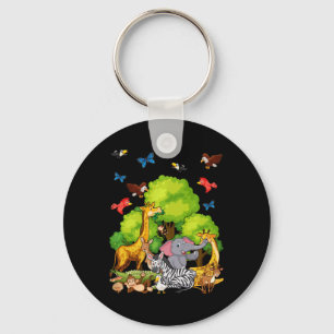 Kids Safari Animal Lovers Key Ring