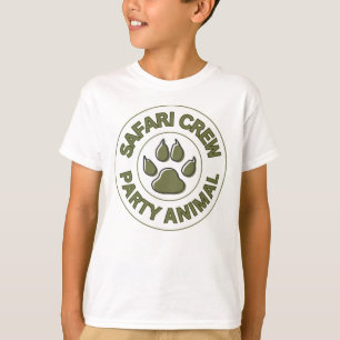 Kid's Safari Crew Party Animal Birthday Party T-Shirt