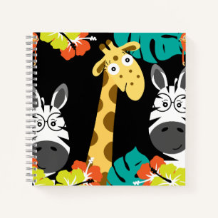 Kids Safari Nursery Art Bedroom Decor Notebook