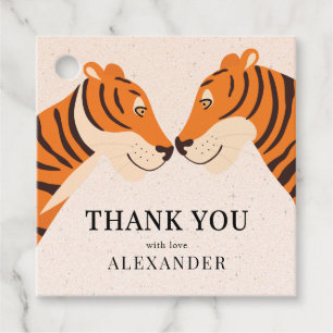 Kid's Safari Tiger Thank You Birthday Favour Tags