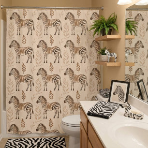 Kids Safari Zebra Shower Curtain