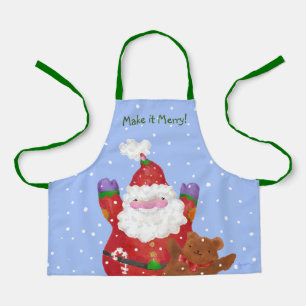 Kid's Santa and Teddy Apron