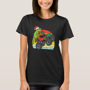 Kids Santa Monster Truck Dino Xmas Toddler Boys Ch T-Shirt