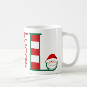 Kids Santa Mug Personalised Christmas Mug Letter L