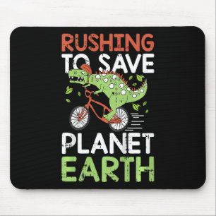 Kids Save The Planet Earth Day Environmental Dinos Mouse Pad