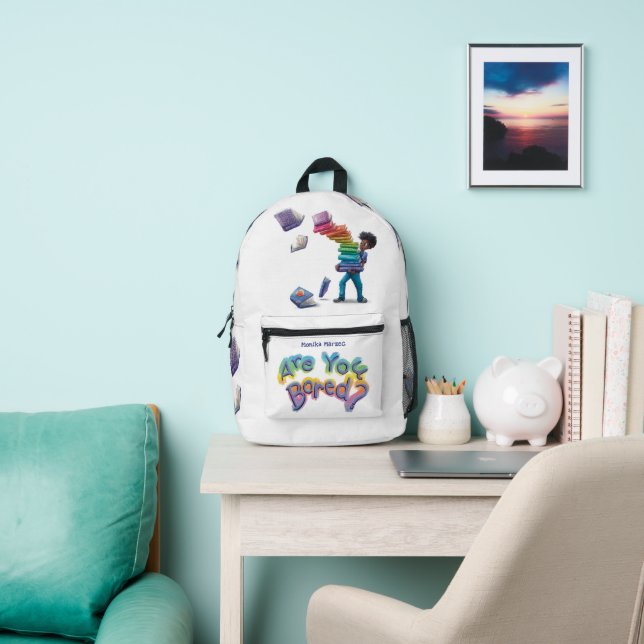 Kids School Backpack | Are You Bored? Art (Insitu)