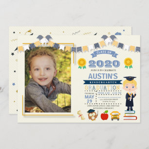 Kids School Graduation Photo Invitation