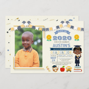 Kids School Graduation Photo Invitation