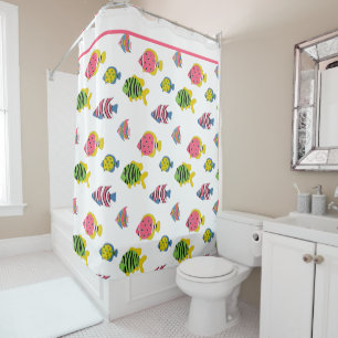 Kids School Of Fishes Shower Curtain
