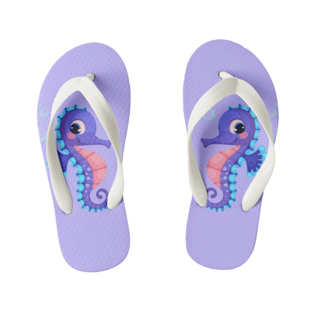 Kids Seahorse Flip Flops (Footbed)