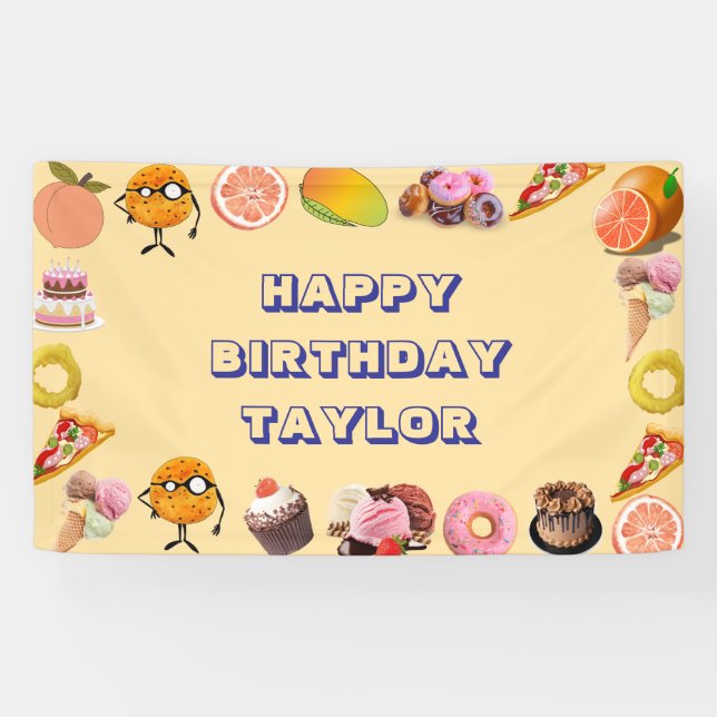 Kids Sesame Street Foodie Truck Birthday Banner (Horizontal)