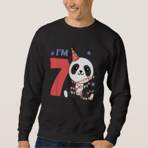 Kids Seventh Birthday Panda For Kids A Birthday Pa Sweatshirt